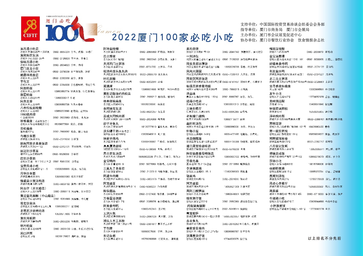 2022《廈門必吃100家餐廳》上線！重新定義廈門特色美食|餐飲界